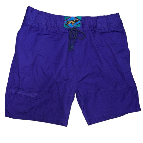 Vintage Priority Male Swim Trunks Cotton Purple Size XL - Picture 1 of 12